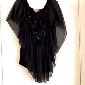 Stunning Black ‘One World’ Top Size L